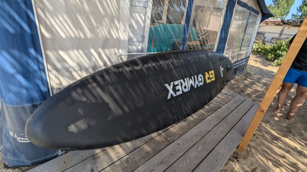 Надуваем падълборд GYMREX stand up paddle board, SUP