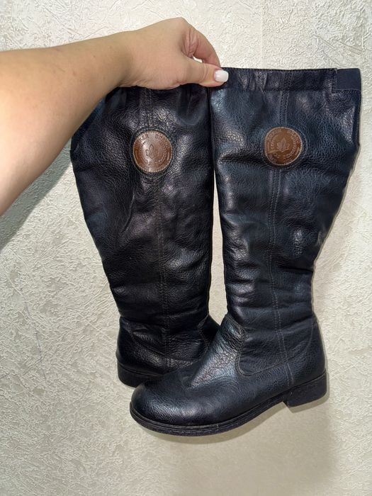 Сапоги кожанные женские