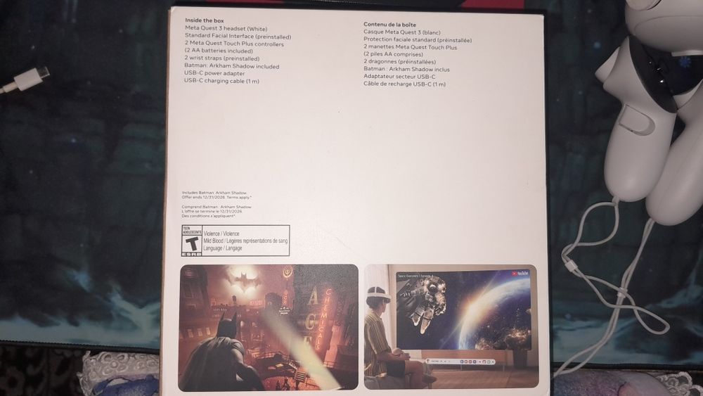 Meta quest 3, 512gb 4k + batman