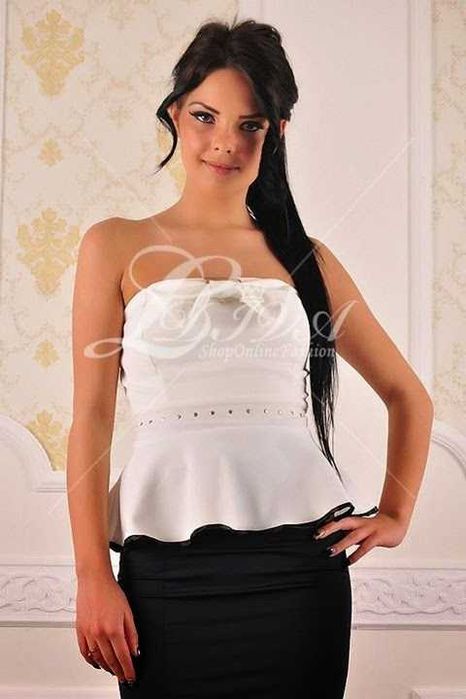 Rochie office peplum cu fundita TRANSPORT GRATUIT