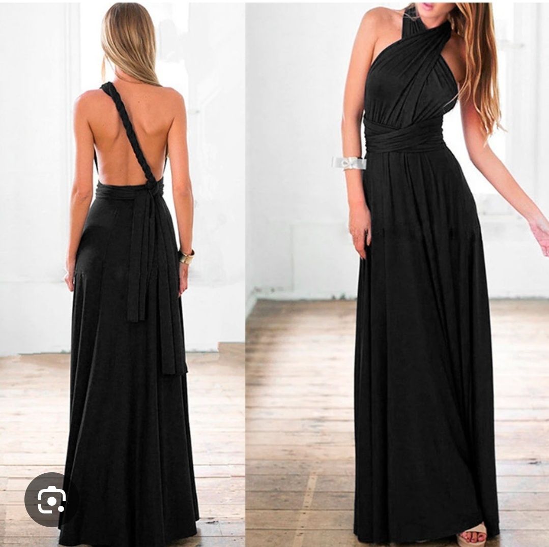 Rochie versatila neagra, marime universala S-L