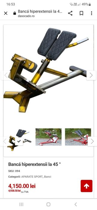 Banca hiperextensiila 45 Daso Cado