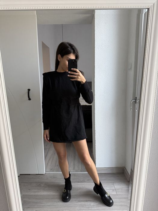 Рокля Elisabetta Franchi, Patrizia Pepe, Vernissage букле, перли, xs