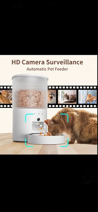 Dispenser/Hranitor Inteligent cu Camera HD Pt Caini si Pisici/NOU