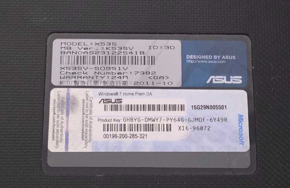 Laptop core i5 - Asus X53S - functional,instalat