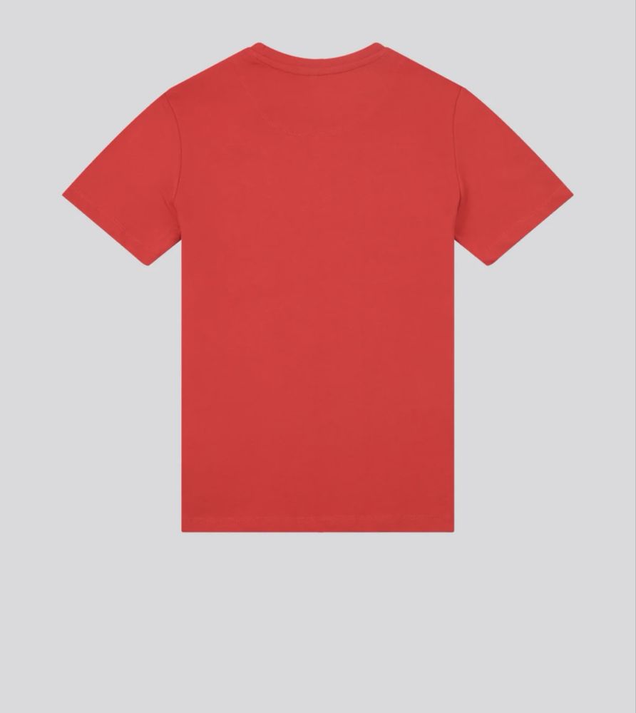 Тениска U.S. Polo ASSN. - Circle Print - in Bright White/ Haute Red