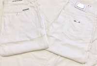 Белые брюки лён и джинсы