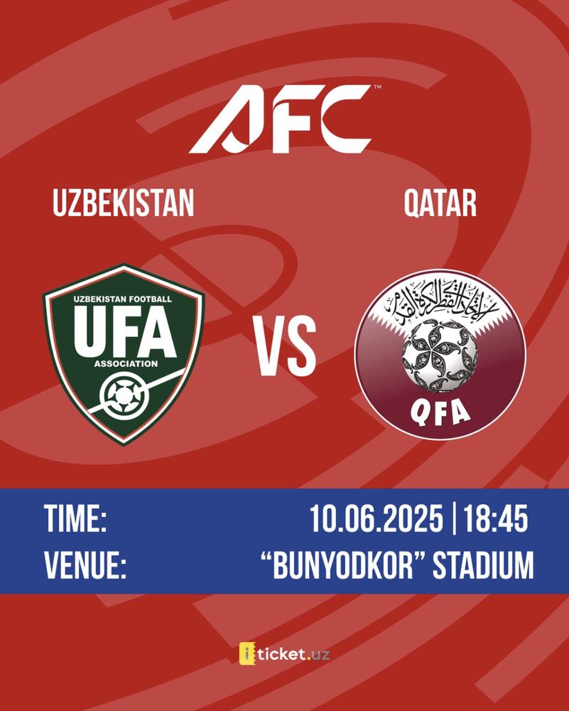 Uzb vs Qatar futbol bilet