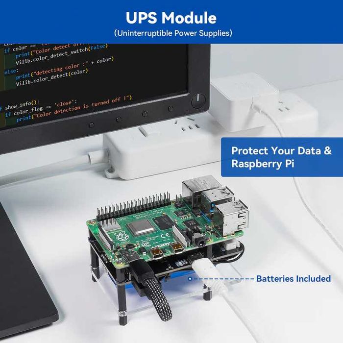 UPS cu acumulatori pentru SBC Raspberry Pi 4B, 3B. Zero 2 W - PiPower