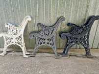 Picioare banca ornamentale din fonta, lemn
