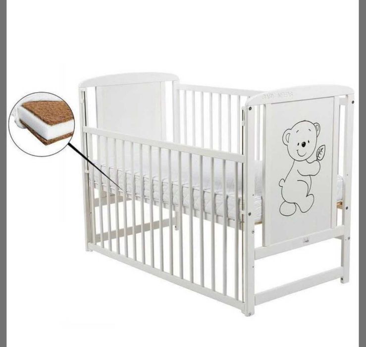 Pătuț copii , pătuț din lemn ,esență tare .Bonus saltea și husa !