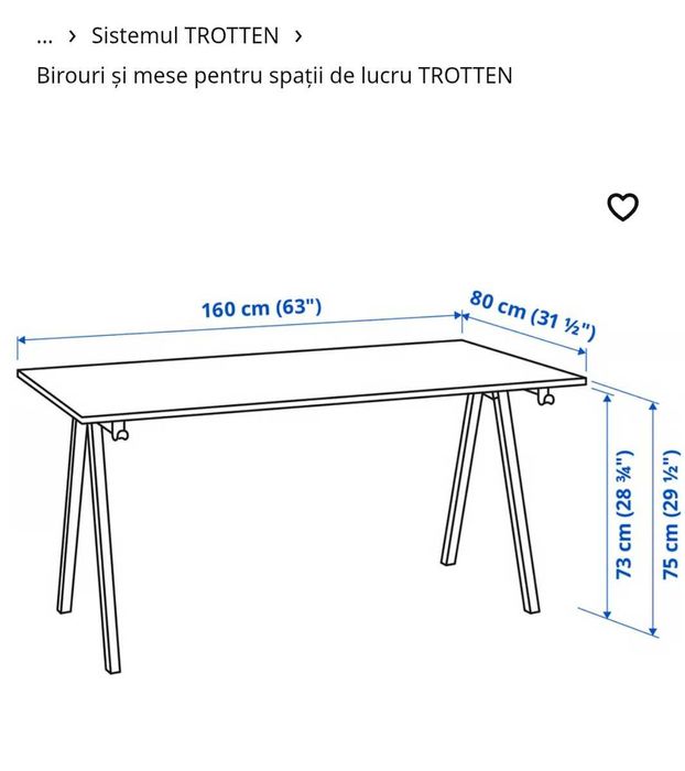 Birou Ikea Trotten