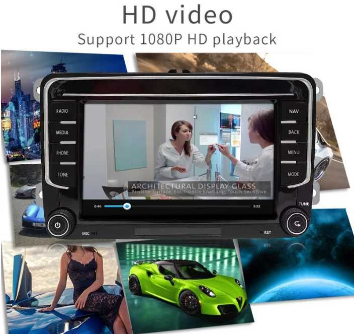 Navigatie+Camera 7 inch, Android Auto, Carplay, 2GB, 32, VW,Seat,Skoda
