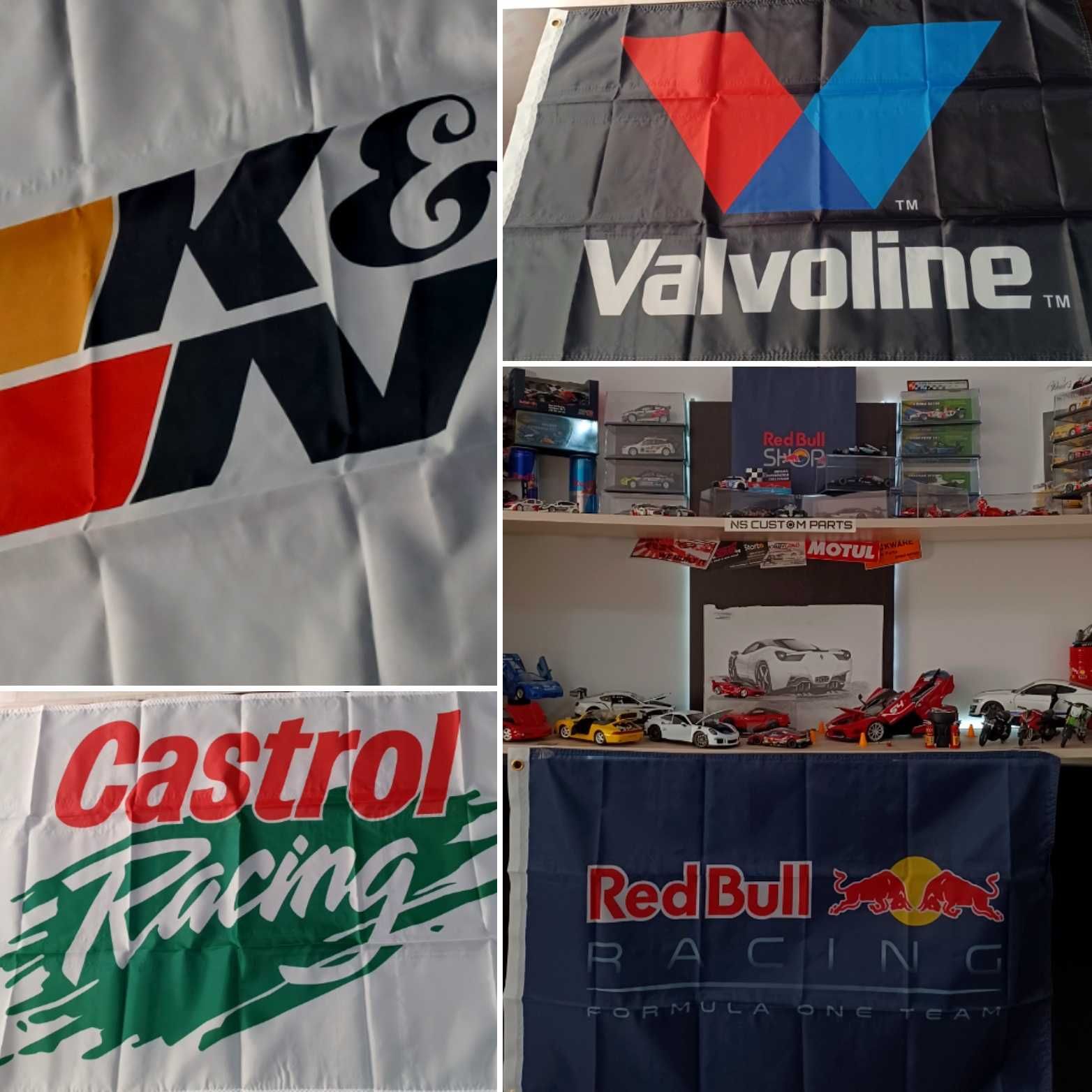 Знаме WRC K&N Valvoline Alpinestar Castrol RedBull O.Z Alfa Флаг Банер