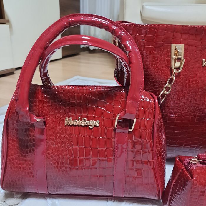 Set de 5 bucati Genti elegante din Piele Ecologica Lacuita