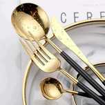 Set 24 Tacamuri Aurii Royal Gold, 6 Persoane, Inox Premium