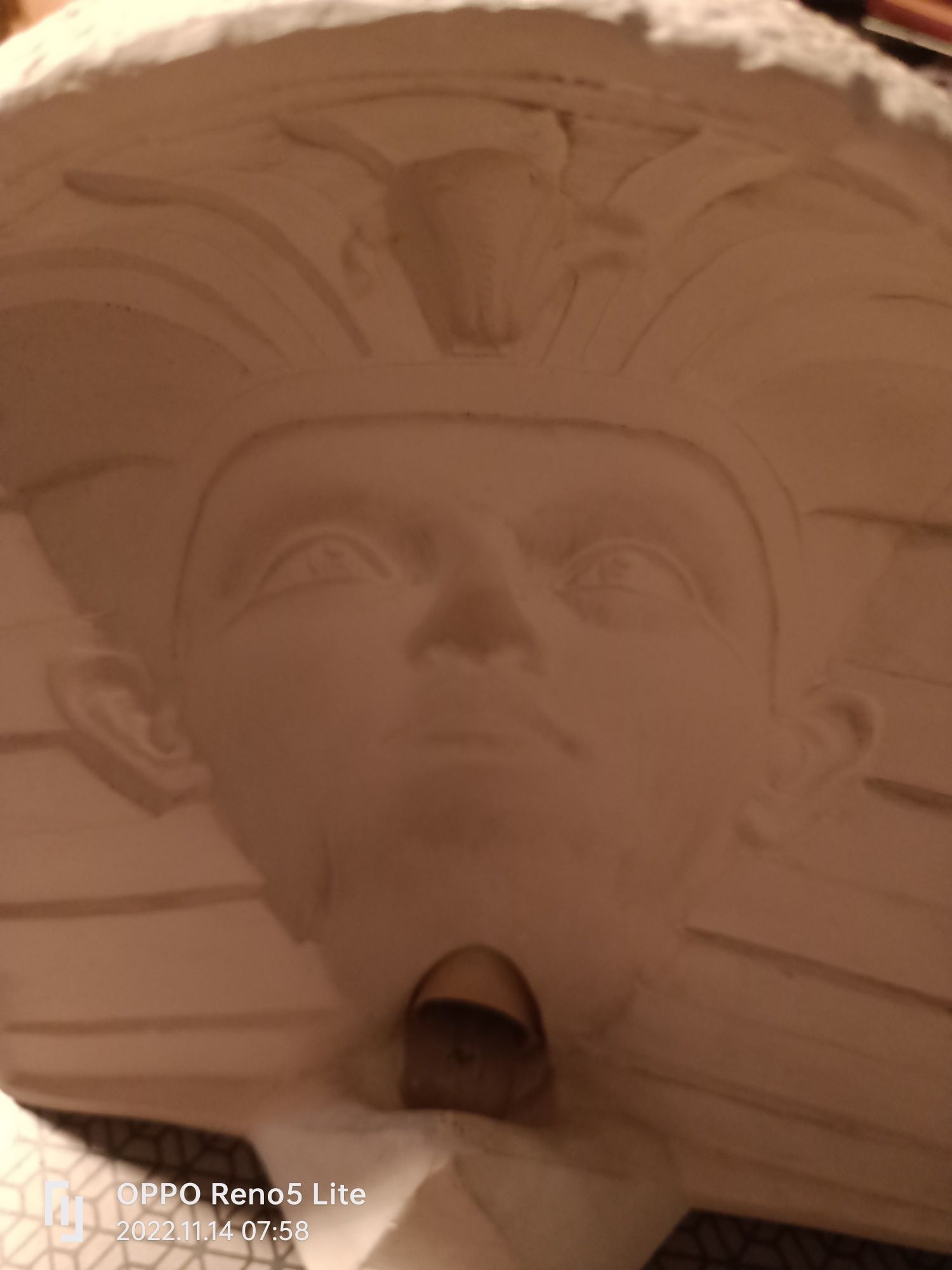 Statueta Sfinx,vintage,iluzie optica3D.Cadou,,veioza,ornament,casa,gra