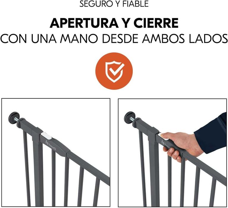 Hauck  Poarta de siguranță pentru copii , 75-80 cm , gri inchis