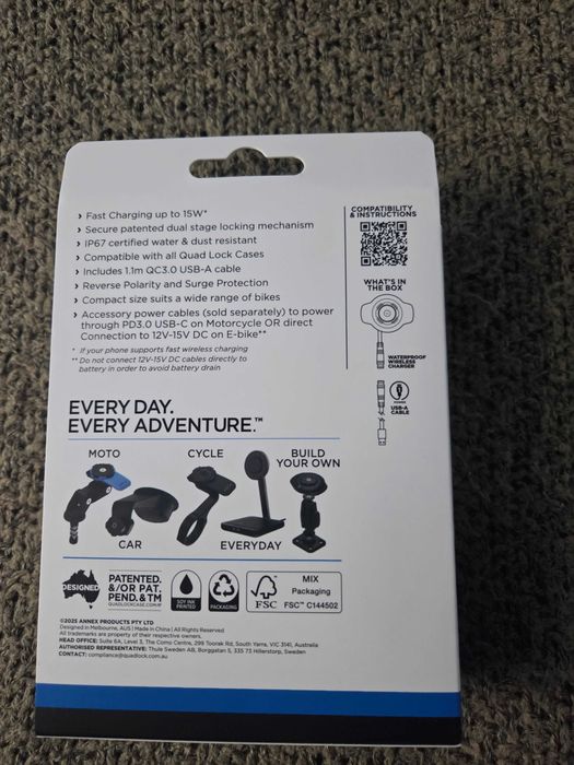 Incarcator wireless quad lock