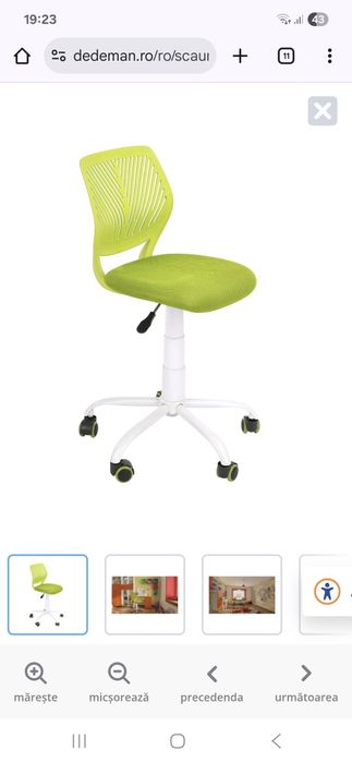 Scaun birou verde