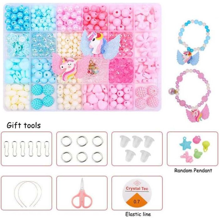 Направи сам Комплект Бижута с Еднорог, 480 части/Направи сам бижута