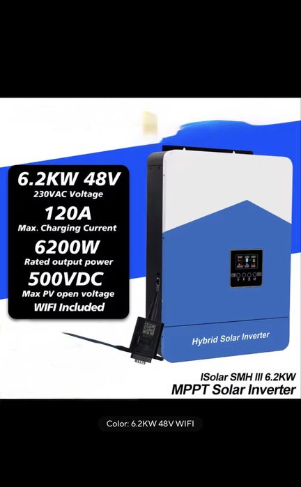 Kit solar invertor 6200w panouri fotovoltaice + baterii LifePo4