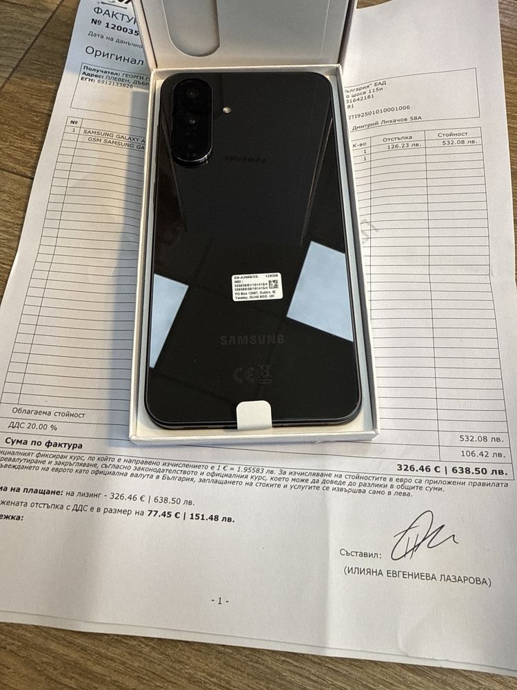 Samsung a36’5g 128gb black Гаранция!Нов!