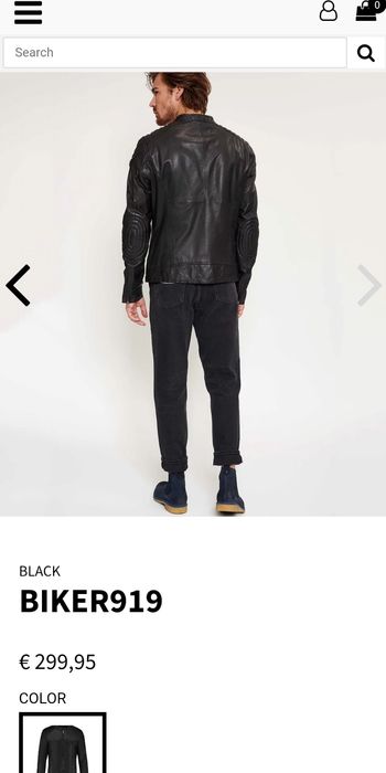 Мъжко кожено яке Goosecraft biker Ново