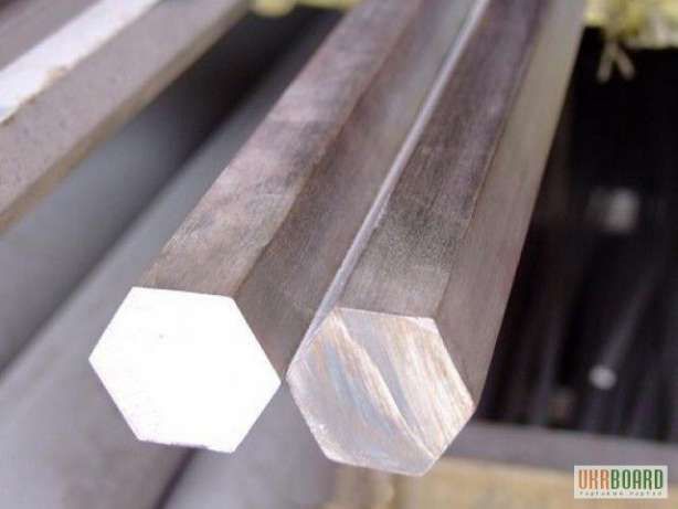 Шестигранник металлический стальной от 4 до 75 мм