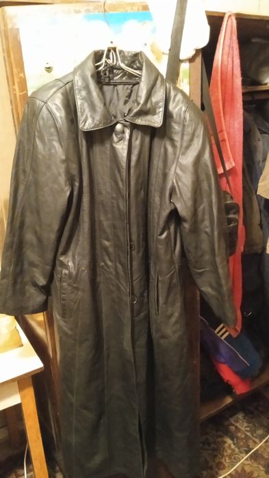 Кожанное пальто, плащ
