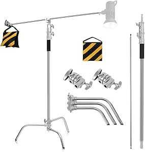 Suport C din oțel inoxidabil cu braț de , suport reglabil C de 285cm