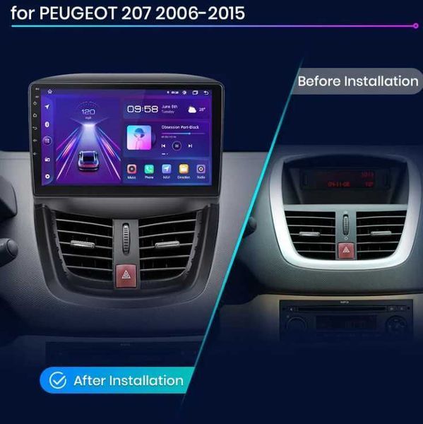 Peugeot 207 2006г-2015 Мултимедия Навигация Android