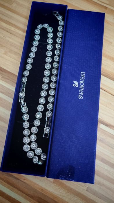 Swarovski set brățară +lant