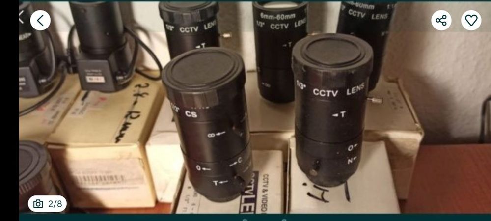 Obiective camere supraveghere CCTV , fix , manual și autoiris