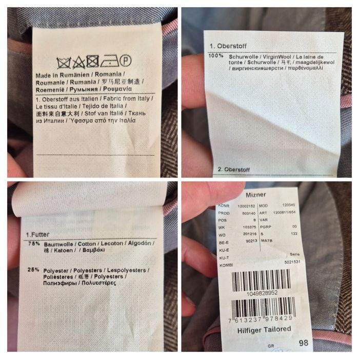 Sacou Bărbați Premium Tommy Hilfiger Tailored Mizner, Lână Virgină 98
