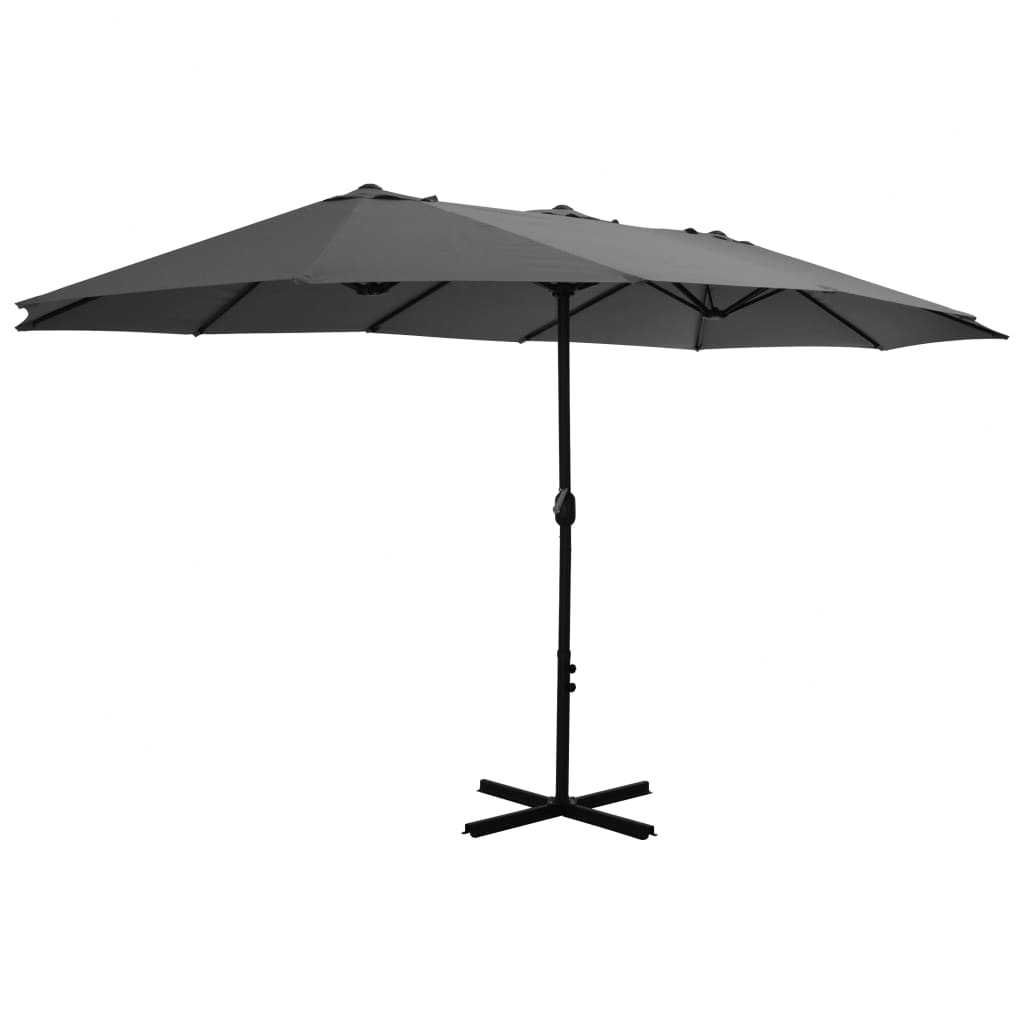 Umbrela de soare gradina/terasa 460×270 cm Gri Antracit LATINA