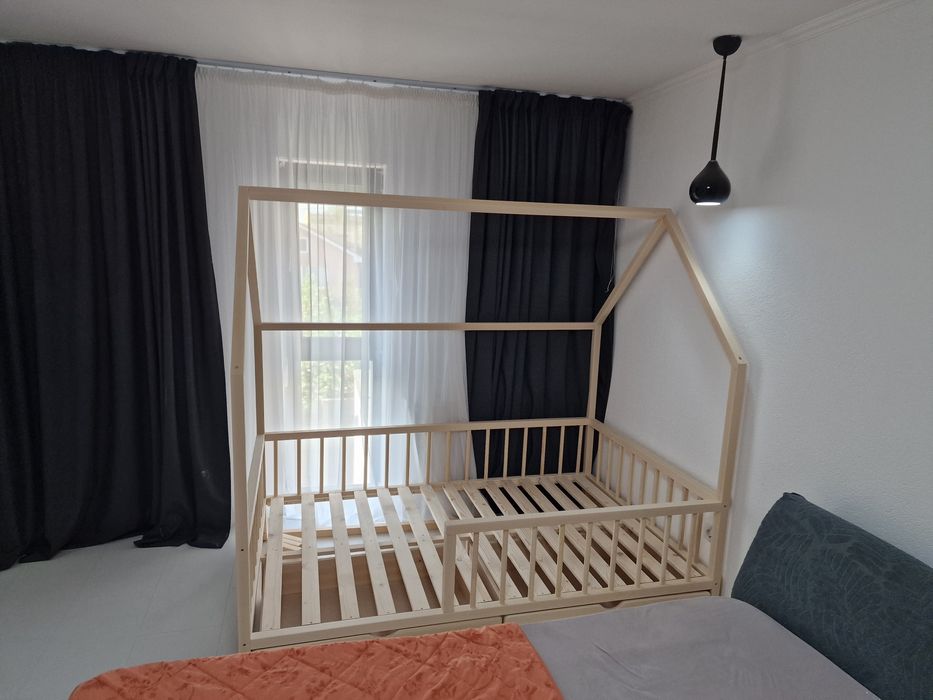 Pat casuta Montessori, pat copii, mobila pentru camera copiilor