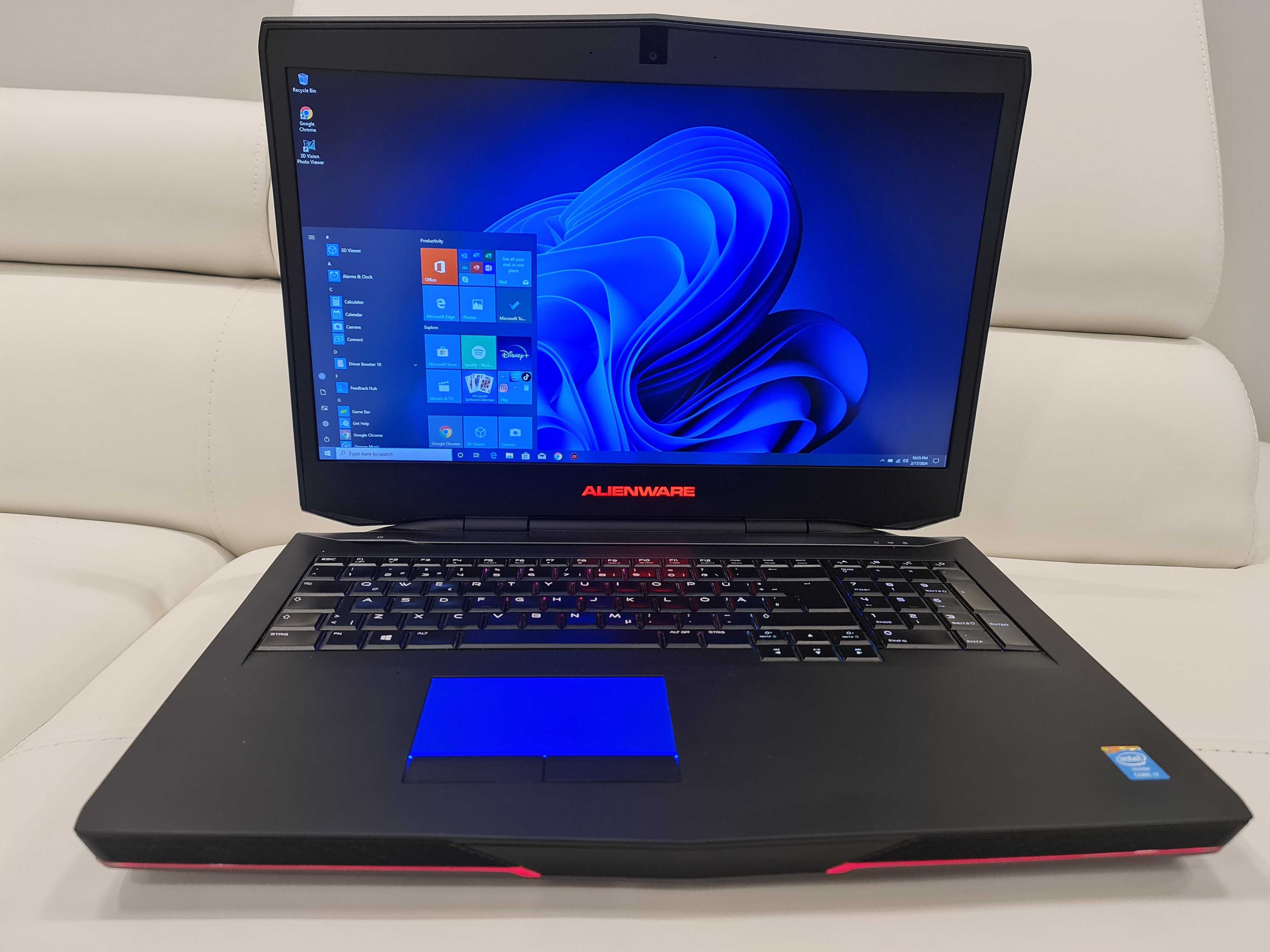 Laptop gaming ALIENWARE 17,3" ,intel core i7- ,video 6 GB, ram 16 gb