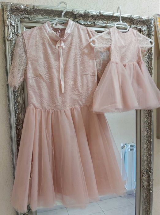 Рокли за мама и бебе Chistine fashion