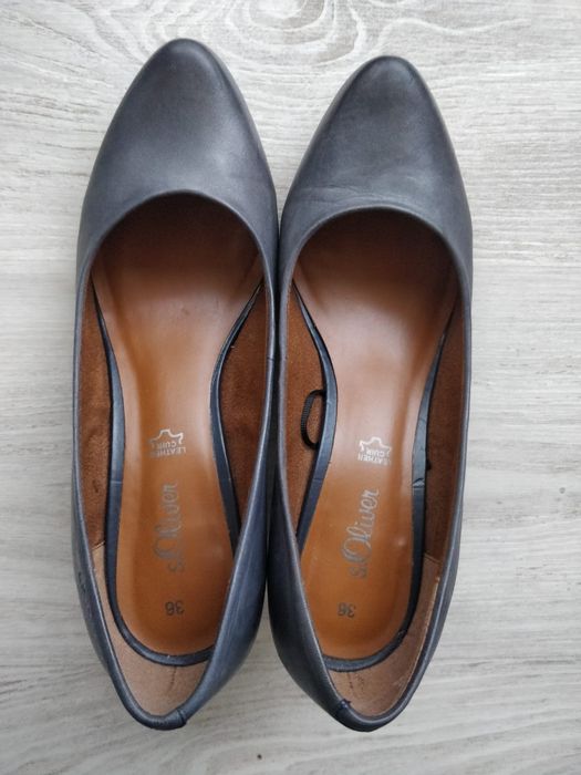 Pantofi din piele, Oliver, bleumarin