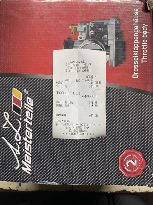 New beetle Clapeta acceleratie 2.0 benzina 115 cp