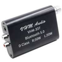 Amplificator digital 2x50W, Bluetooth 5.0, USB, intrare audio de 3,5mm