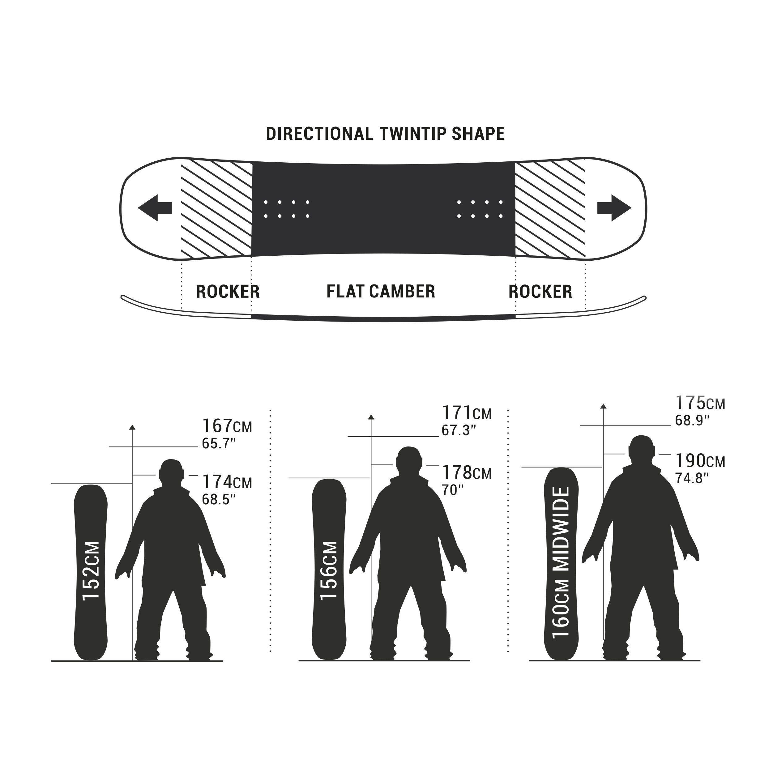 Placă snowboard freestyle & all - produs resigilat (nou) Decathlon