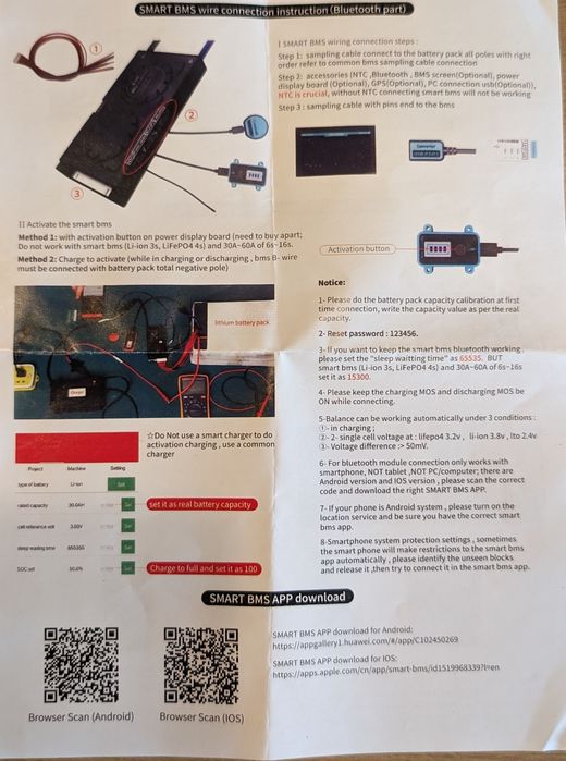 Smart BMS 3S Li-Ion 12V 150A cu răcire activă și senzor de temperatura