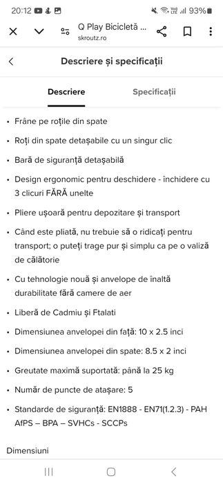 Tricicleta Rito copii