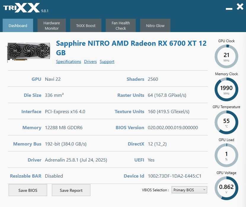 Placa video Sapphire Radeon RX 6700 XT NITRO+ 12GB GDDR6 1‎92-bit