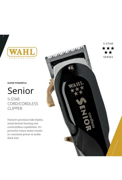 Mașină de tuns pentru seniori fără fir Wahl Professional 5 stele