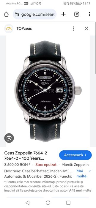 Ceas Zeppelin Automatic 100 Jahre Edițion cu pulsometru servisat