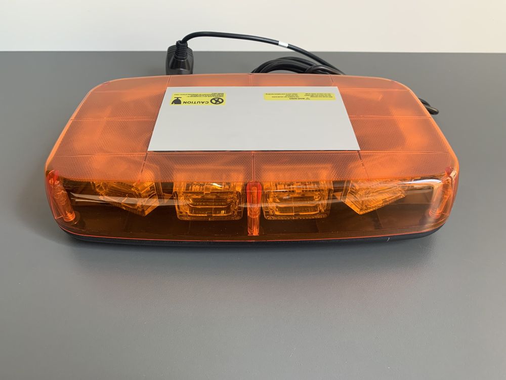 Rampa girofar LED galben 30 LEDuri stroboscopice, 12V/24V