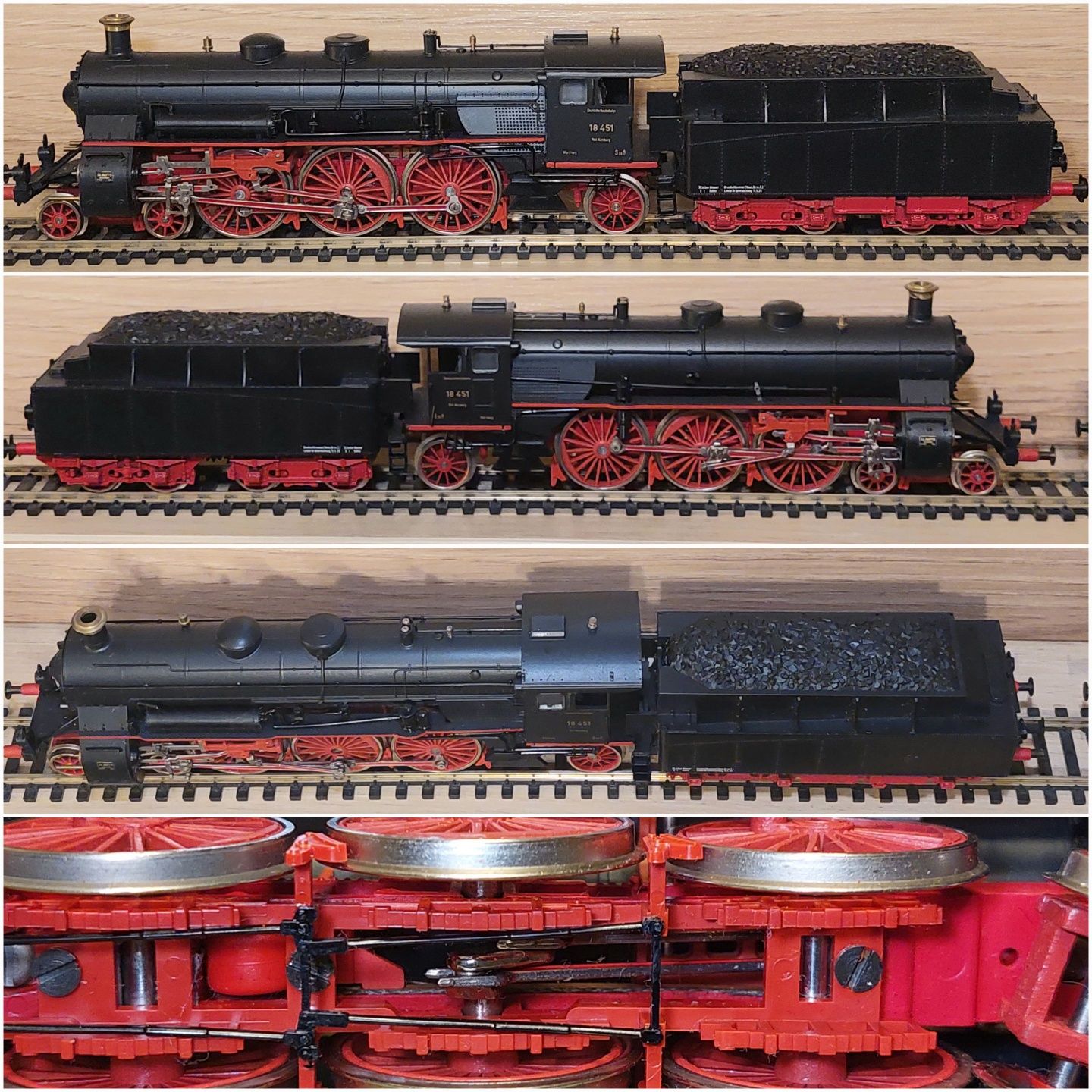 2x Liliput S 3/6 DRG BR 18.2, 2 locomotive cu aburi H0, epoca 2